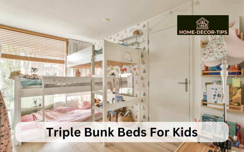 What are the different types of triple bunk beds for kids